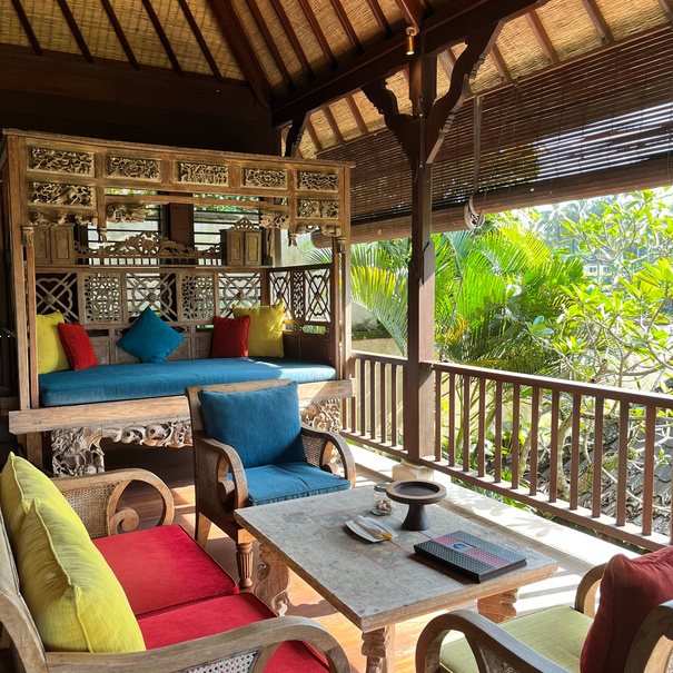 Styled still, balcony lounge
